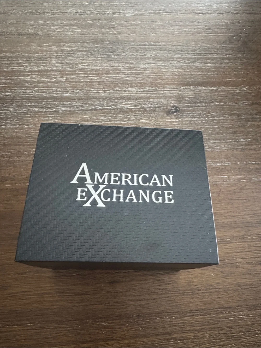 American Exchange Men’s Silver and Black Chronograph Watch with Bracelet Set